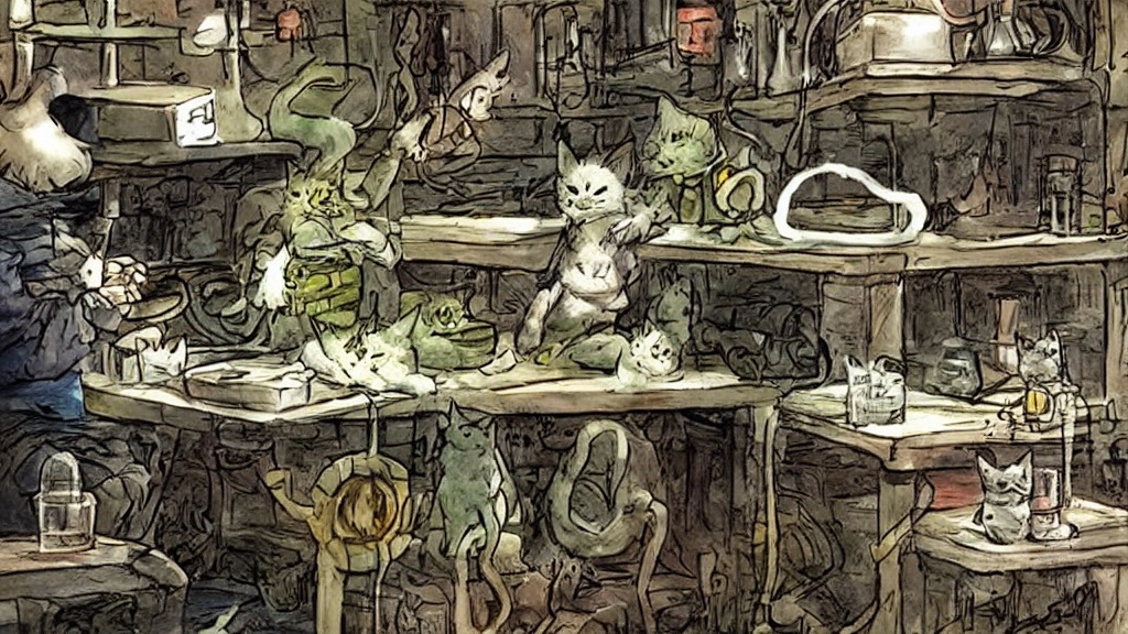02162-1716319384-wizard cat in a laboratory making catnip.webp